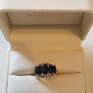 3 carat sapphire estate ring